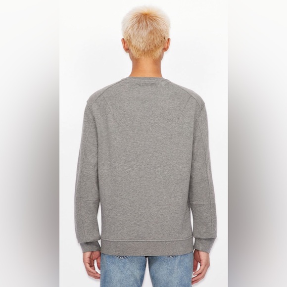 ARMANI EXCHANGE ICON LOGO SWEATSHIRT GRAY - Picture 4 of 5